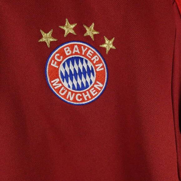 Adidas Jacket FC Bayern Munchen Soccer Mens S Red Full Zip Embroidered Rare - Picture 5 of 16